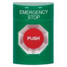 STI SS2101ES-EN Stopper Station – Green – Push and Turn Reset – Emergency Stop Label